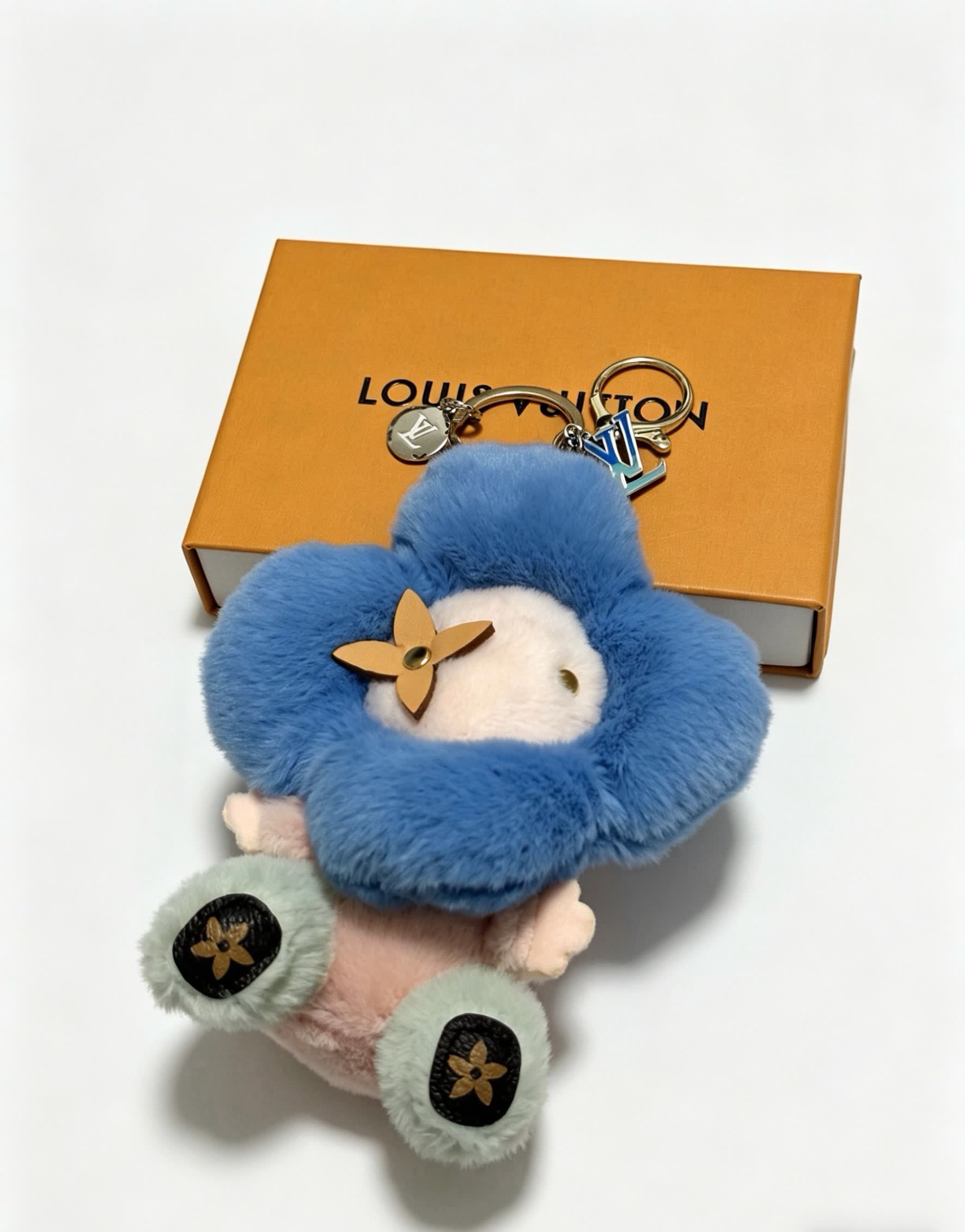 Louis Vuitton Blue Flower Keychain